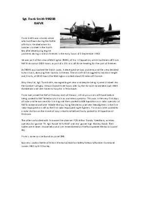 A preview of a PDF biography for Smith, Frank
